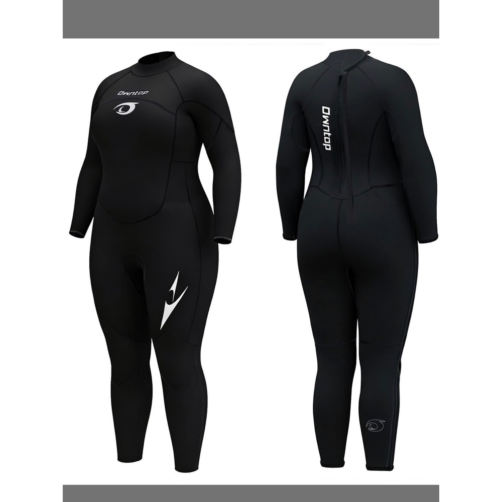 Owntop Wetsuit Womens XL Black New 3/2mm Neoprene Full Body Diving Surfing